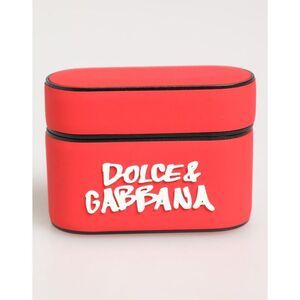 Dolce & Gabbana Logo AirPods Case Unisex Red Other Accessories